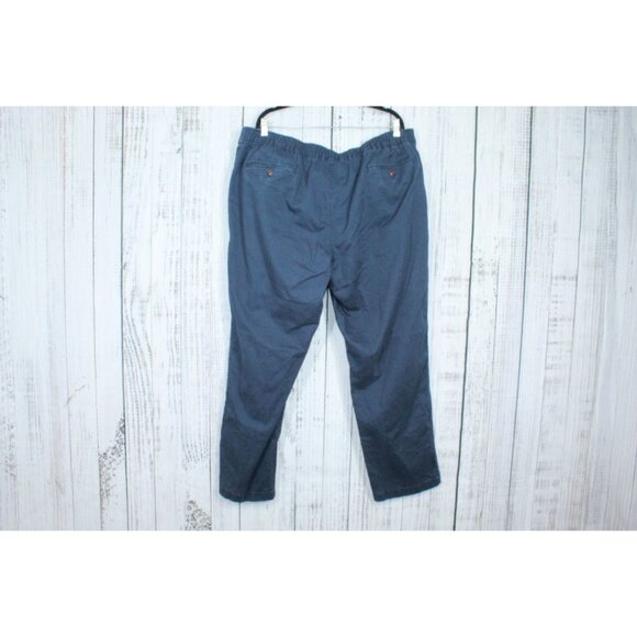 LL Bean Lakewashed Stretch Khakis Comfort Waist Straight Leg Pants Blue XXL 32" - Picture 7 of 9